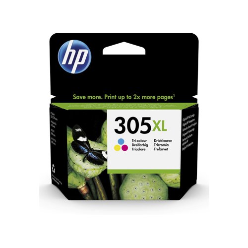 HP No.305XL Inkjet Cartridge High Capacity Tri-Colour 3YM63AE