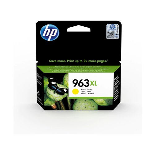 HP No.963XL Inkjet Cartridge High Capacity Yellow 3JA29AE