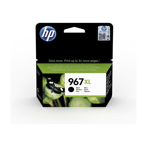 HP No.967XL Inkjet Cartridge Extra High Capacity Black 3JA31AE