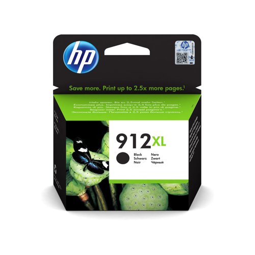 HP No.912XL Inkjet Cartridge High Capacity Black 3YL84AE