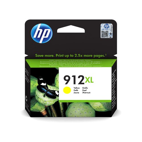 HP No.912XL Inkjet Cartridge High Capacity Yellow 3YL83AE