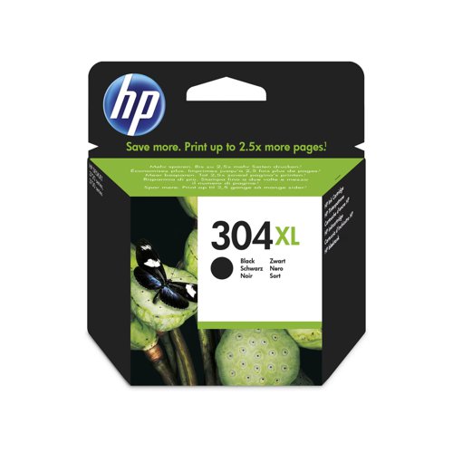 HP No.304XL Inkjet Cartridge High Capacity Black N9K08AE
