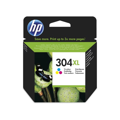 HP No.304XL Inkjet Cartridge High Capacity Colour N9K07AE