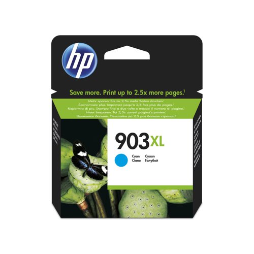 HP No.903XL Inkjet Cartridge High Capacity Cyan T6M03AE