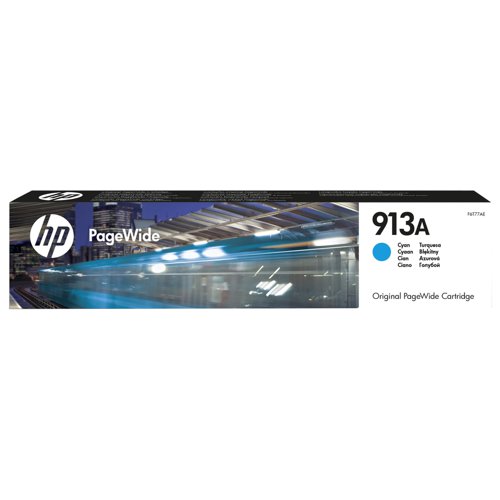 HP No.913A PageWide Inkjet Cartridge Cyan F6T77AE