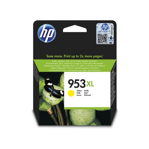 HP No.953XL Inkjet Cartridge High Capacity Yellow F6U18AE
