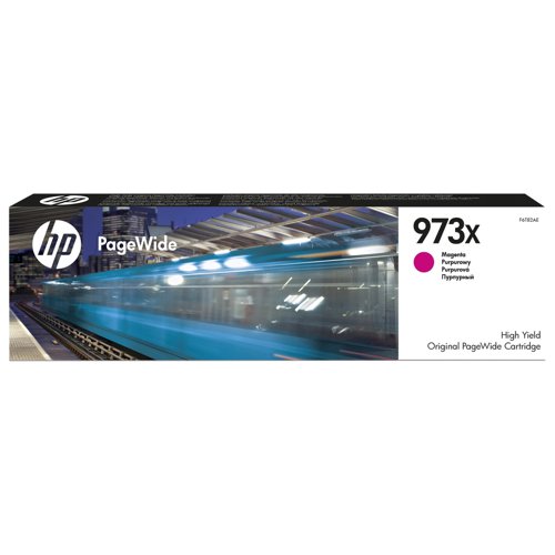 HP No.973X PageWide Inkjet Cartridge High Capacity Magenta F6T82AE