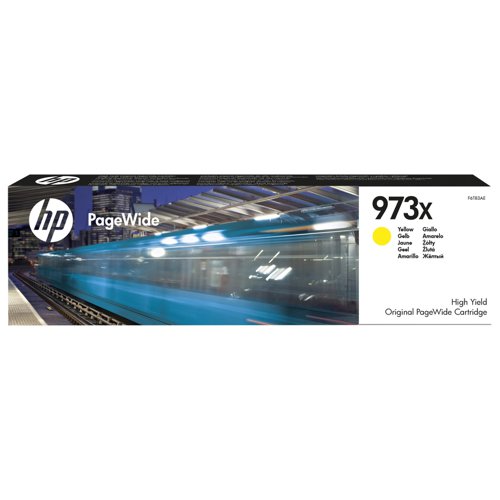 HP No.973X PageWide Inkjet Cartridge High Capacity Yellow F6T83AE