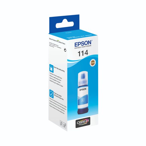 Epson No.114 EcoTank Ink Bottle Cyan 70ml C13T07B240