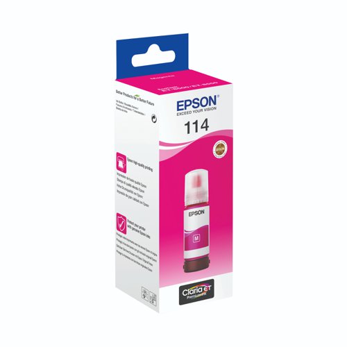 Epson No.114 EcoTank Ink Bottle Magenta 70ml C13T07B340