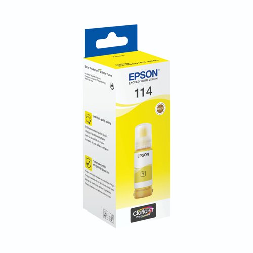 Epson No.114 EcoTank Ink Bottle Yellow 70ml C13T07B440