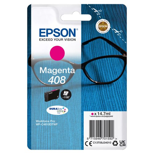 Epson No.408 Ink Cartridge Magenta C13T09J34010