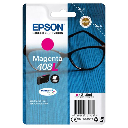 Epson No.408L Ink Cartridge Magenta C13T09K34010