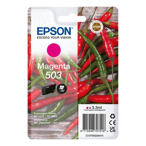 Epson No.503 Ink Cartridge Magenta C13T09Q34010