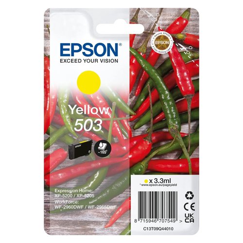 Epson No.503 Ink Cartridge Yellow C13T09Q44010