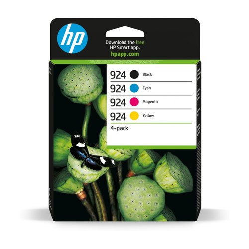 HP No.924 Inkjet Cartridge Black/Cyan/Magenta/Yellow Value Pack 6C3Z1NE