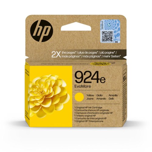 HP No.924e EvoMore Inkjet Cartridge High Capacity Yellow 4K0U9NE