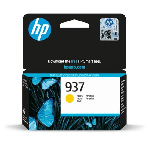 HP No.937 Inkjet Cartridge Yellow 4S6W4NE