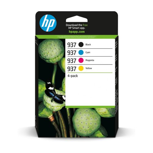 HP No.937 Inkjet Cartridge Black/Cyan/Magenta/Yellow Value Pack 6C400NE