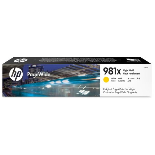 HP No.981X PageWide Inkjet Cartridge High Capacity Yellow L0R11A