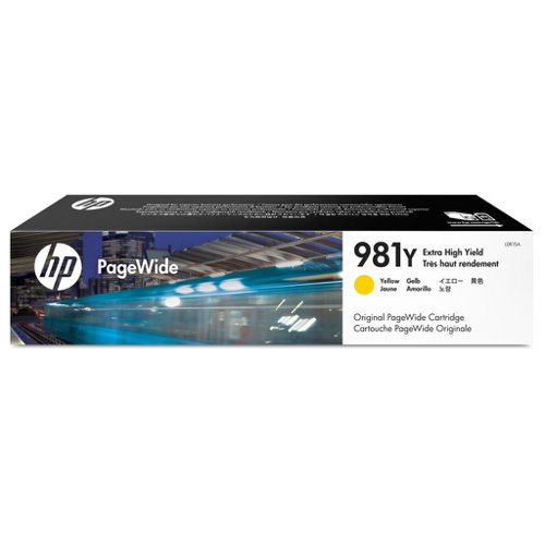 HP No.981Y PageWide Inkjet Cart Extra High Capacity Yellow L0R15A