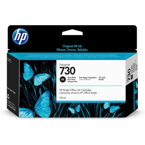 HP No.730 Inkjet Cartridge Photo Black 130ml P2V62A