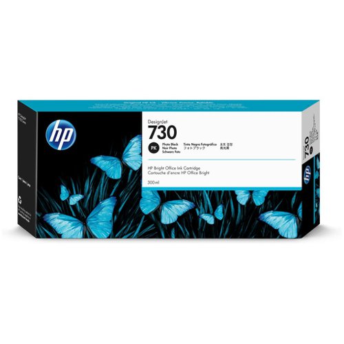 HP No.730 Inkjet Cartridge High Capacity Photo Black 300ml P2V73A