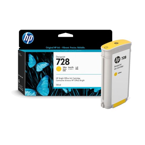 HP No.728 Inkjet Cartridge Yellow 130ml F9J65A