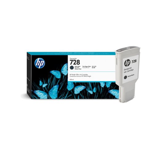 HP No.728 Inkjet Cartridge High Capacity Matte Black 300ml F9J68A