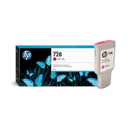 HP No.728 Inkjet Cartridge High Capacity Magenta 300ml F9K16A