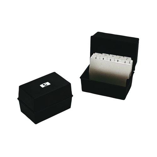 Card Index Box 152x102mm Black