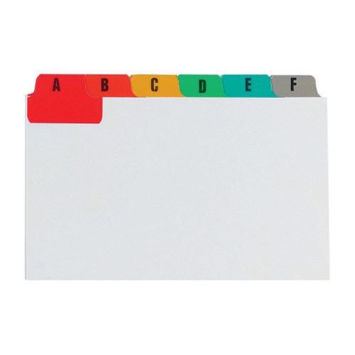 Guide Cards A-Z 203x127mm White/Multicoloured Tabs (Set of 24)