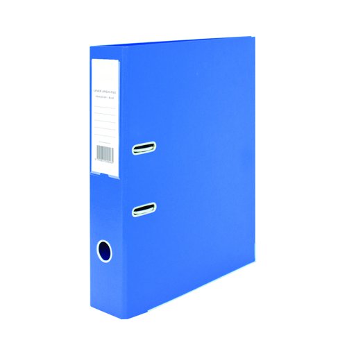 Value PVC Lever Arch File Foolscap Royal Blue