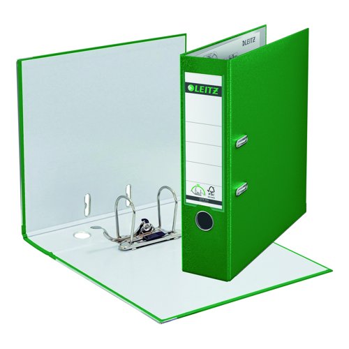 Leitz Plastic 180 Lever Arch File A4 80mm Green 10100055