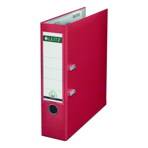 Leitz Plastic 180 Lever Arch File A4 80mm Red 10100025