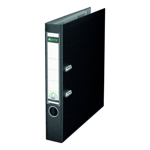 Leitz Plastic 180 Lever Arch File A4 52mm Black (Pack 10) 10151095