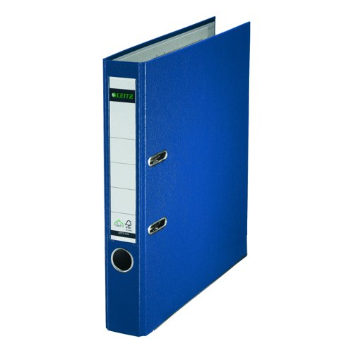 Leitz Plastic 180 Lever Arch File A4 52mm Blue (Pack 10) 10151035