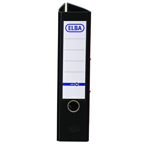 Elba Coloured Board Lever Arch File A4 80mm Black 100202217