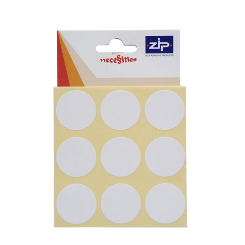 Circle Labels 29mm White (Pack 63)