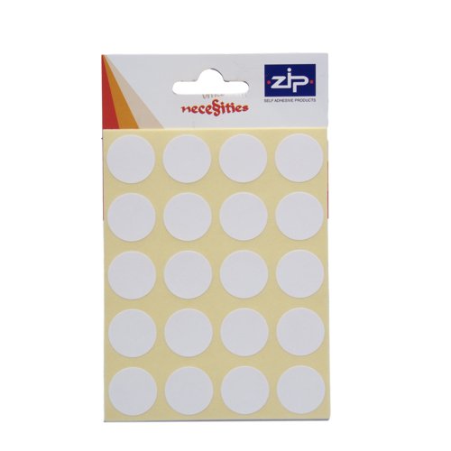 Circle Labels 19mm White (Pack 140)