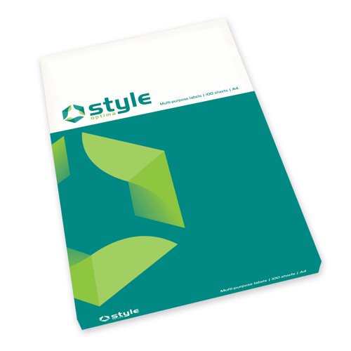 Style Optima Multi-Purpose Labels 199.6x289.1mm White (100)