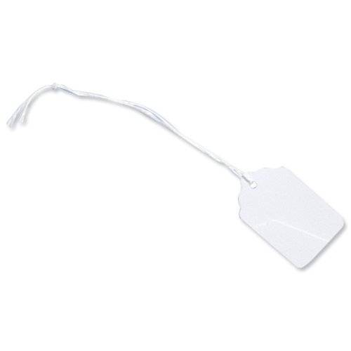 Strung Ticket 48x30mm White (Pack 1000)