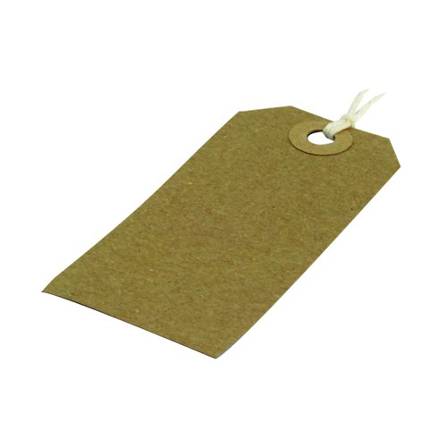 Strung Tag 70x35mm Buff (Pack 1000)