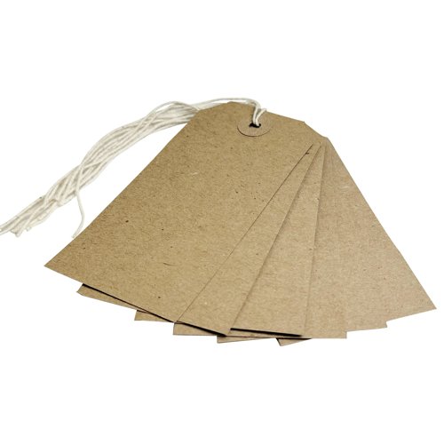 Strung Tag 134x67mm Buff (Pack 1000)