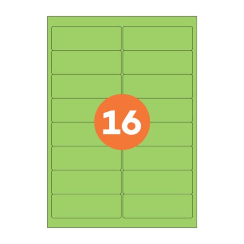 Multipurpose Labels 99x57mm Green (Pack 100)