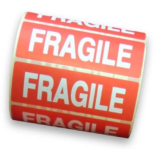 Printed Parcel Labels Fragile (Pack 1000)