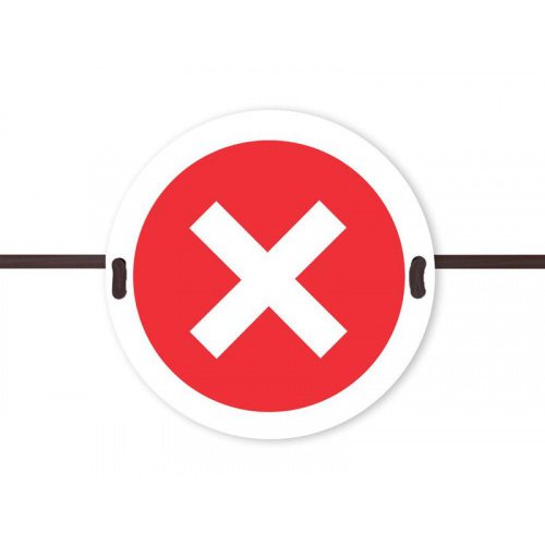 Beaverswood Social Distancing Seat Marker Cross Symbol SDS04