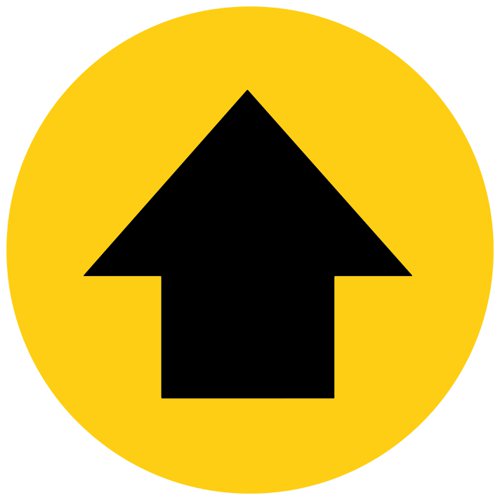 Beaverswood Semi-Permanent Social Distance Floor Marker Arrow RSDM07
