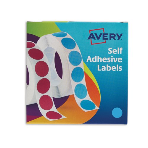 Avery Circle Label Roll 19mm Blue (Pack 1120) 24-509