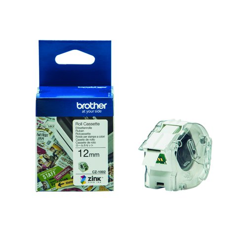 Brother Colour Label Roll 12mm x 5m CZ-1002